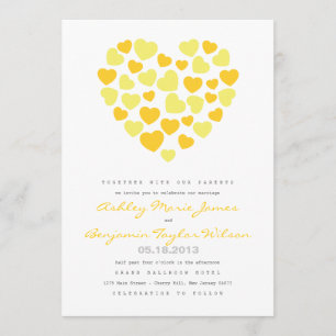 Bright Hearts Wedding Invitation