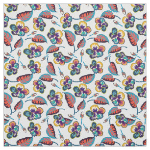 Bright Hibiscus Pattern Fabric