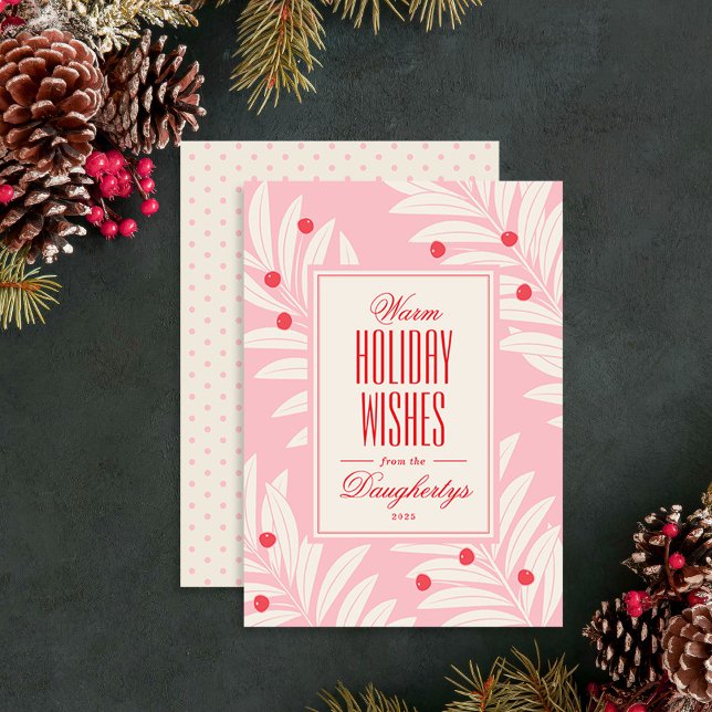 Bright Holiday Foliage Card (front and back)