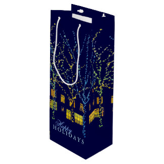 Bright Holiday Lights Wine Gift Bag