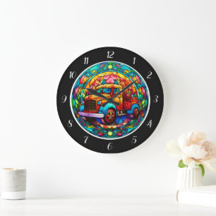 Bright Holiday Truck Wall Clock