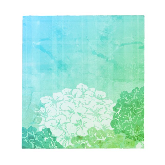 Bright Hydrangea Blooms notepad (Front)
