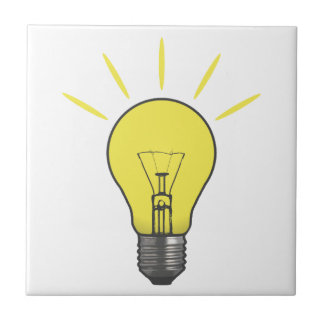 Bright Idea Light Bulb Ceramic Tile