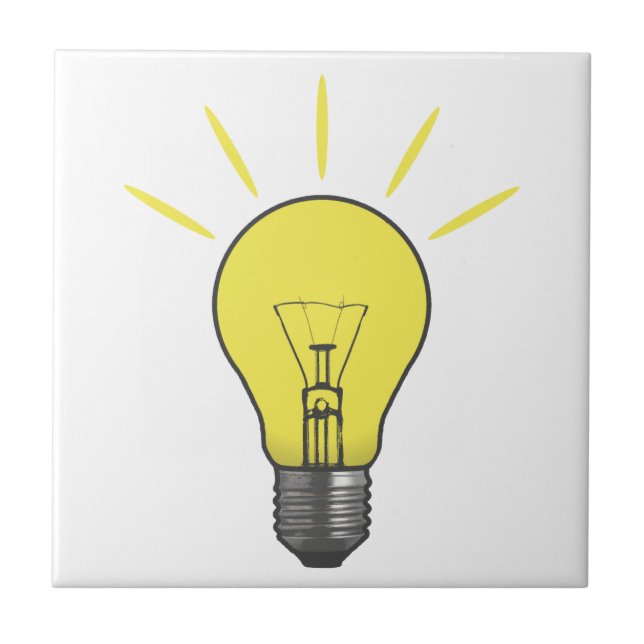 Bright Idea Light Bulb Ceramic Tile (Front)