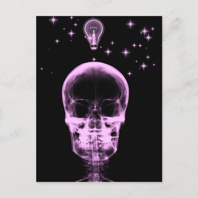 Bright Idea X-Ray Skeleton - Pink Postcard (Front)