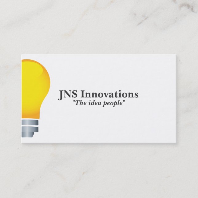 Bright Ideas Business Card (Front)