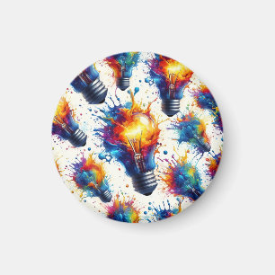 Bright Ideas – Colorful Light Bulb Pattern with Ab Magnet