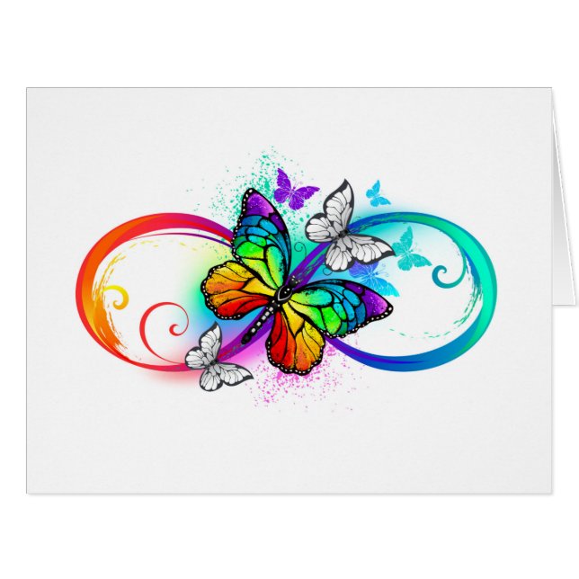 Bright infinity with rainbow butterfly (Front Horizontal)