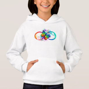 Bright infinity with rainbow butterfly