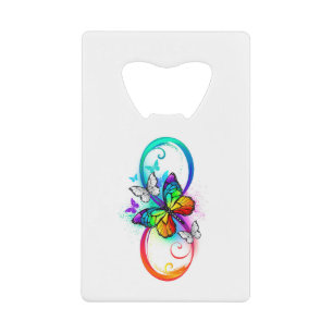Bright infinity with rainbow butterfly