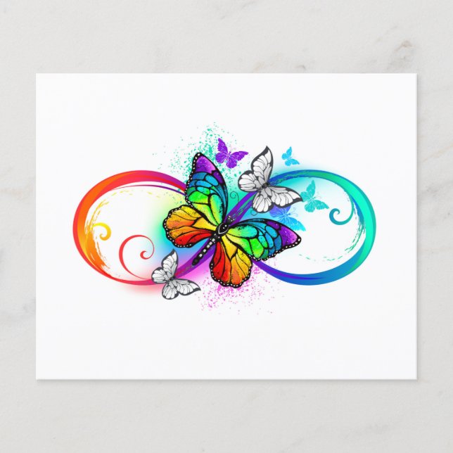 Bright infinity with rainbow butterfly (Front)