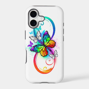 Bright infinity with rainbow butterfly
