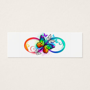 Bright infinity with rainbow butterfly