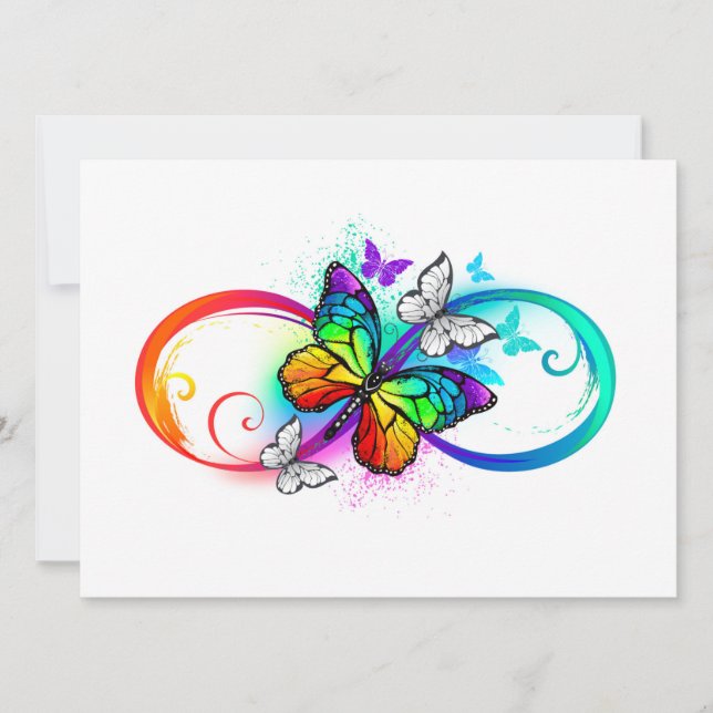 Bright infinity with rainbow butterfly announcement (Front)