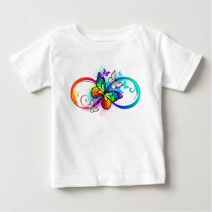 Bright infinity with rainbow butterfly baby T-Shirt