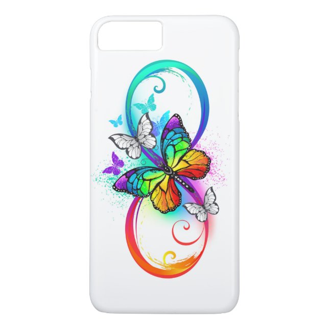 Bright infinity with rainbow butterfly Case-Mate iPhone case (Back)