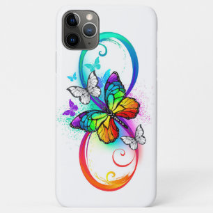 Bright infinity with rainbow butterfly iPhone 11 pro max case