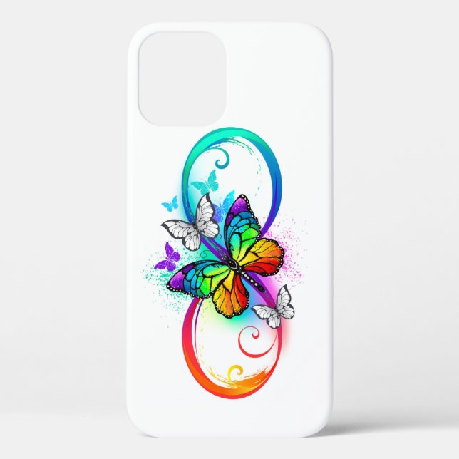 Bright infinity with rainbow butterfly Case-Mate iPhone case (Back)