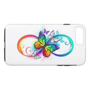 Bright infinity with rainbow butterfly iPhone 8 plus/7 plus case
