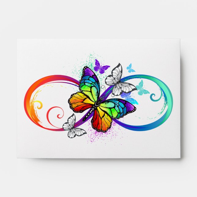 Bright infinity with rainbow butterfly envelope (Front)