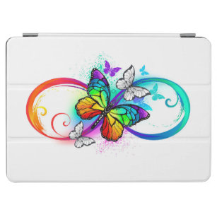 Bright infinity with rainbow butterfly iPad air cover