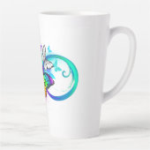 Bright infinity with rainbow butterfly latte mug (Right)