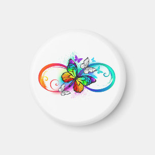 Bright infinity with rainbow butterfly magnet