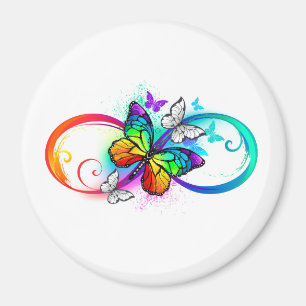 Bright infinity with rainbow butterfly magnet