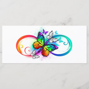 Bright infinity with rainbow butterfly menu