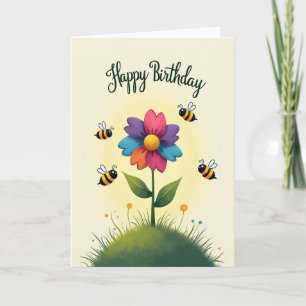 Bright Insect Birthday Card