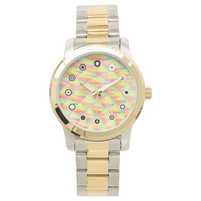 Bright Interference(Binary Face)by Kenneth Yoncich Watch (Front)