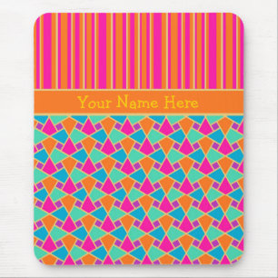 Bright Islamic Pattern and Stripes Custom Mousepad