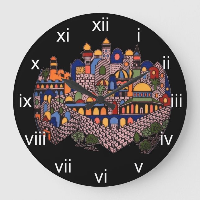 Bright Jerusalem Wall Clock (Front)
