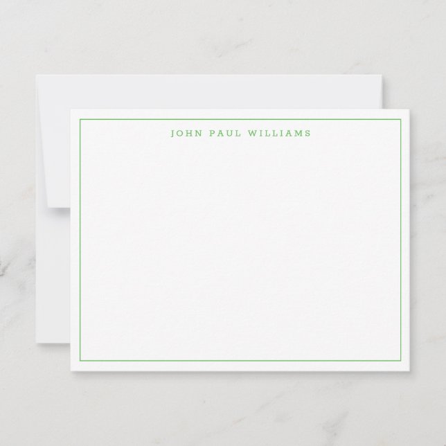 Bright Kelly Green Modern Professional Thin Border Card (Front)