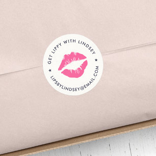 Bright Kiss Lip Product Distributor Classic Round Sticker