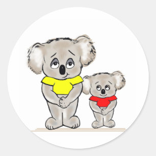 Bright Koalas Classic Round Sticker