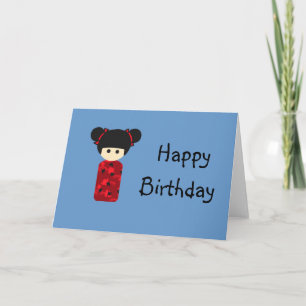 Bright Kokeshi Card