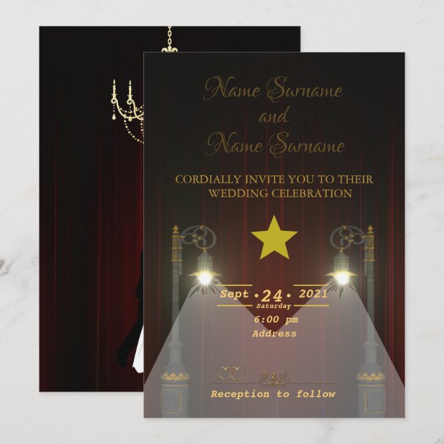 Bright lamppost invitation (Front/Back)