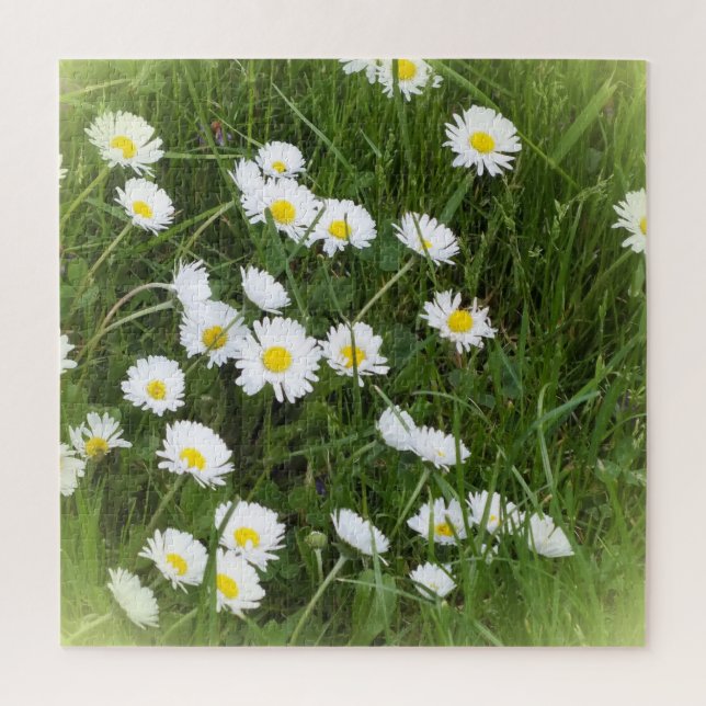 bright large flower in front of green background  jigsaw puzzle (Vertical)