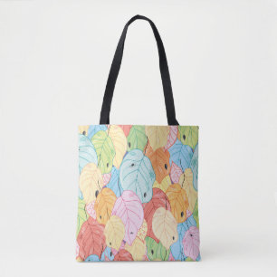 Bright Leaf Texture: Nature Inspired. Tote Bag