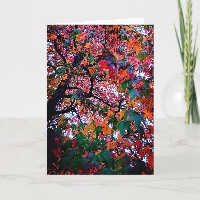 Bright leaves card (Front)