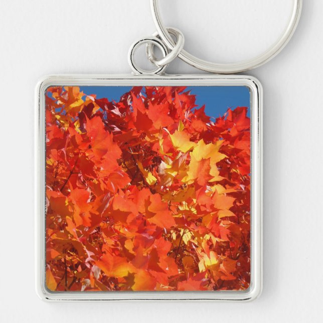 Bright Leaves Keychains Autumn Orange (Front)
