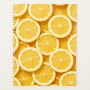 Bright Lemon Slices Planner Cover 