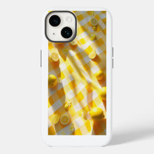 Bright Lemon Summer Picnic Phone Case Yellow Gingh