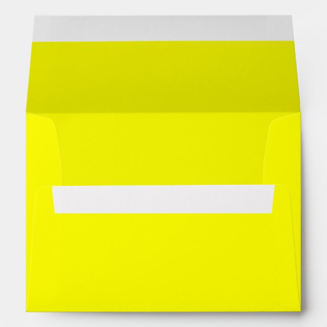Bright Lemon Yellow 5x7 A7 Inside Colour Envelope (Back (Bottom))