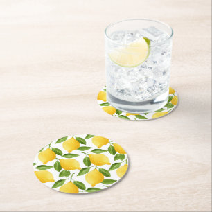 Bright lemons coasters