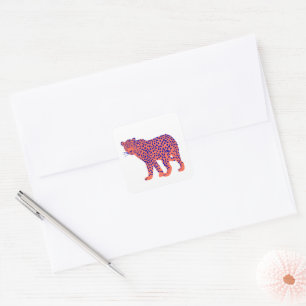 Bright Leopard Square Sticker