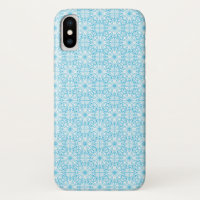 Bright Light Blue White Geometric Symmetry Pattern