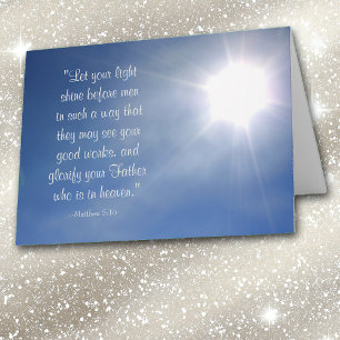 Bright Light Matthew 5:16 Card