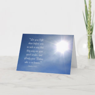 Bright Light Matthew 5:16 Card